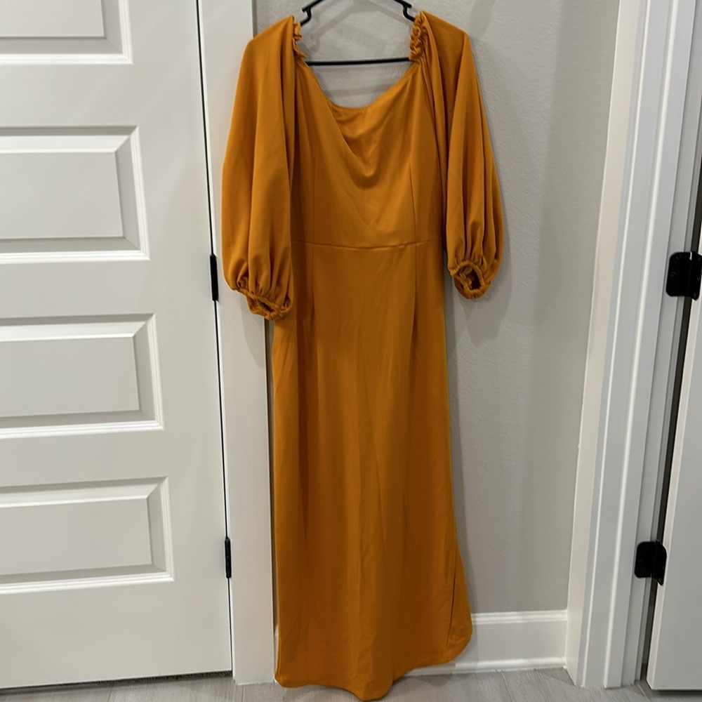 EUC Women’s SHEIN Brand Puff Sleeve Stretch Dress Plus Size XL 12 Leopard Print - Picture 13 of 13
